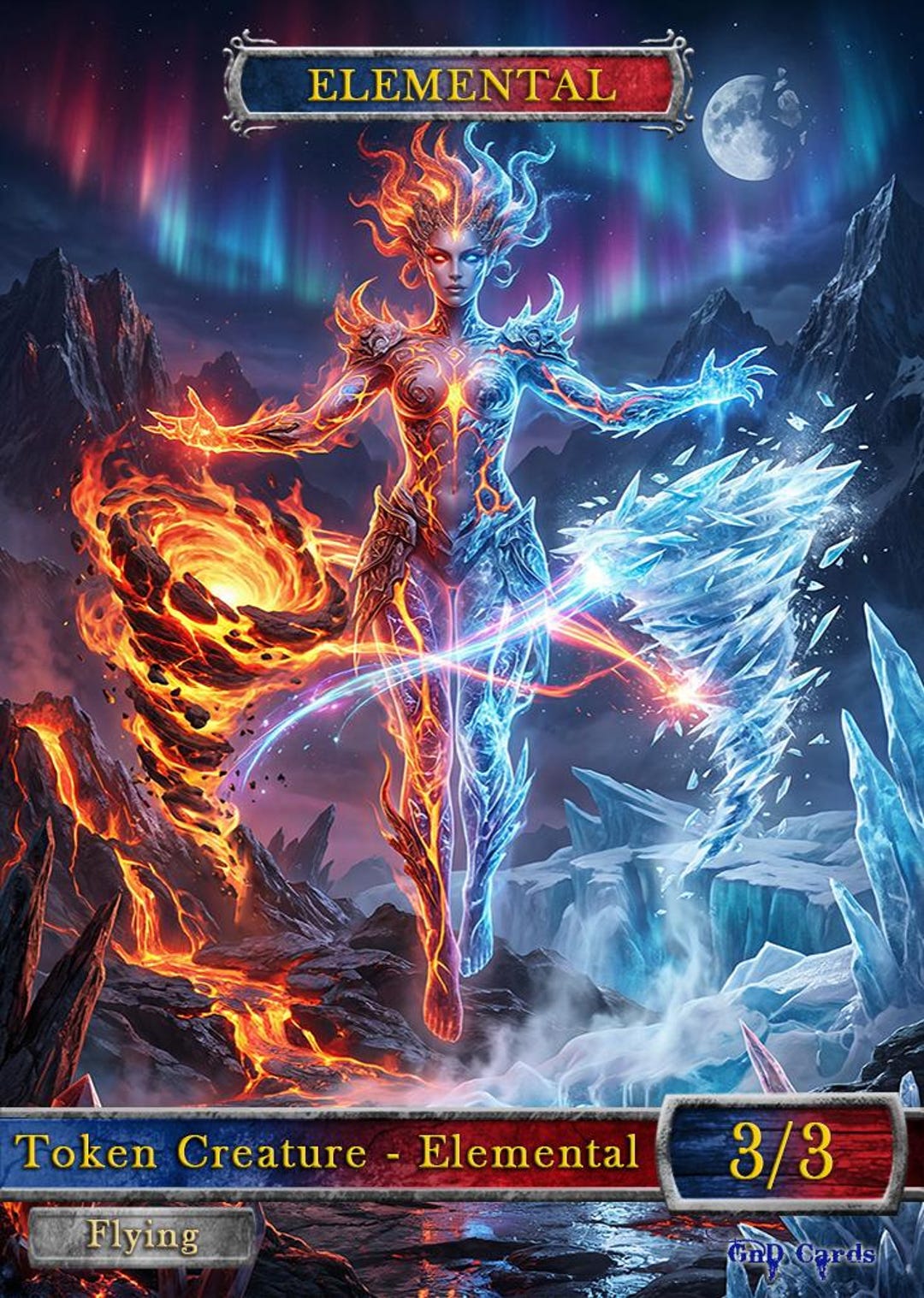 Red Blue Elemental #5 TCG Token Custom Altered - Etsy