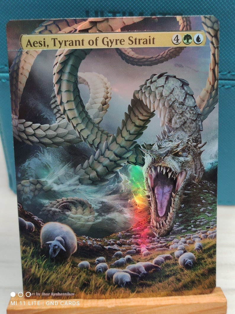 1x Foil Altered Art Aesi Tyrant of Gyre Strait V2 MTG Etsy