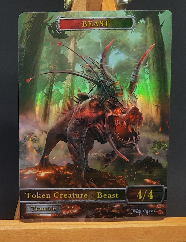 1x *foil* Beast #8 Custom Altered Token - Etsy