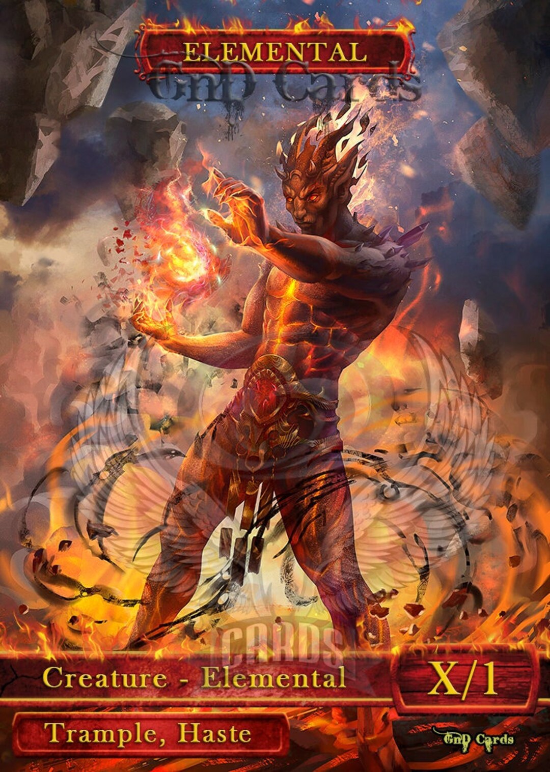 Red Elemental #14 TCG Token Custom Altered - Etsy