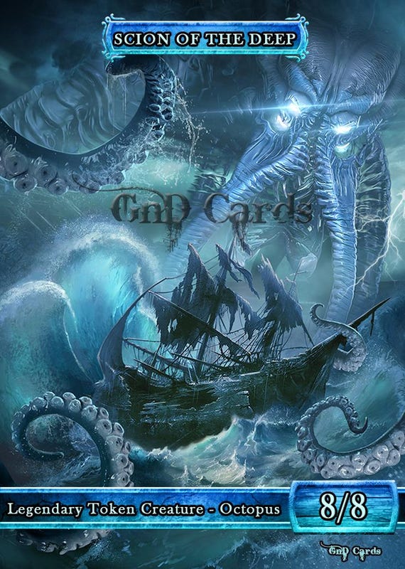 Scion of the Deep TCG Token Custom Altered - Etsy
