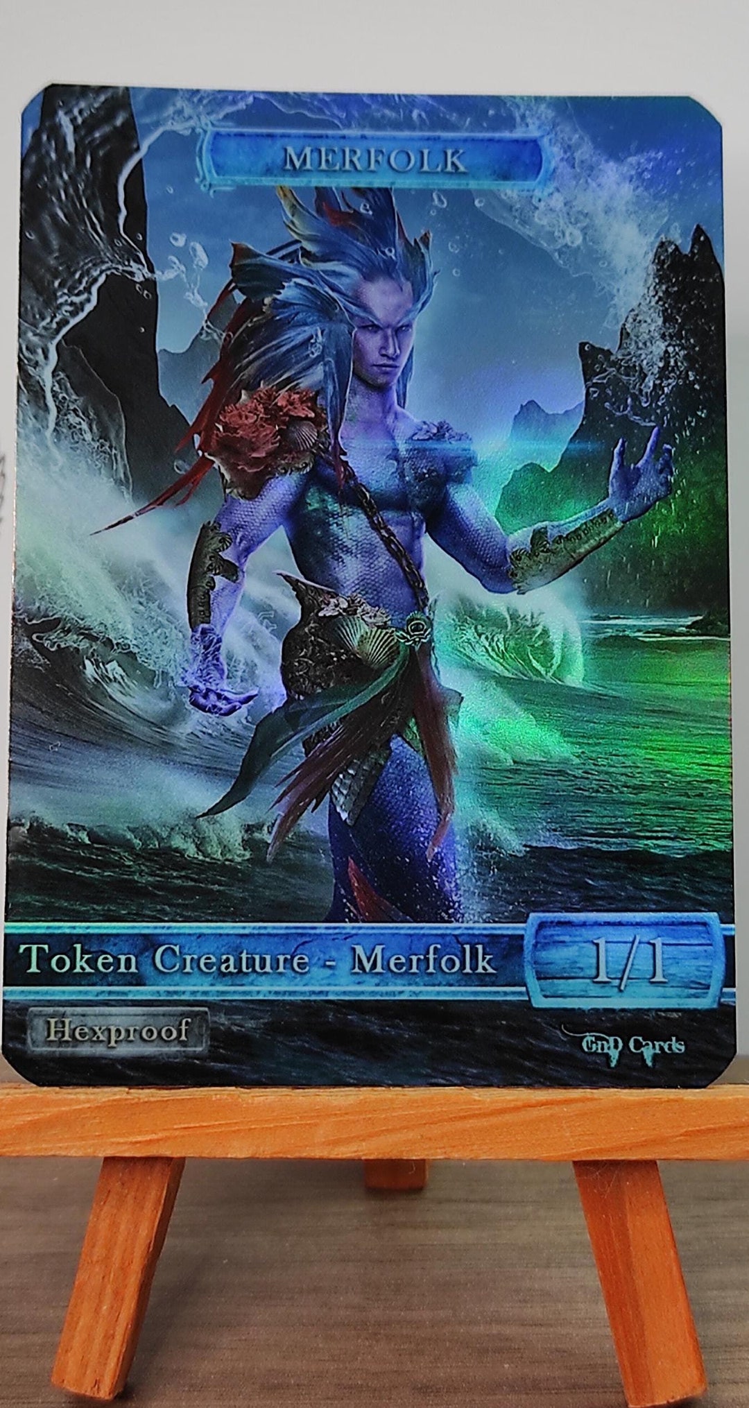 1x *foil* Merfolk #3 Hexproof Custom Altered Token - Etsy