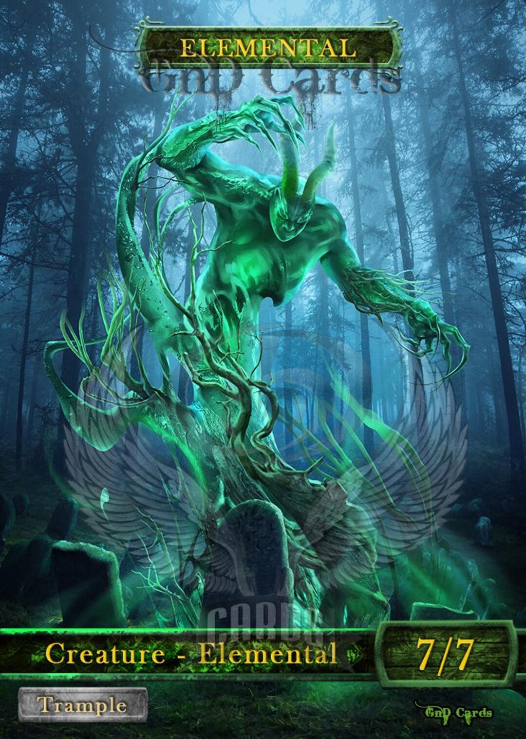 Green Elemental #9 TCG Token Custom Altered - Etsy