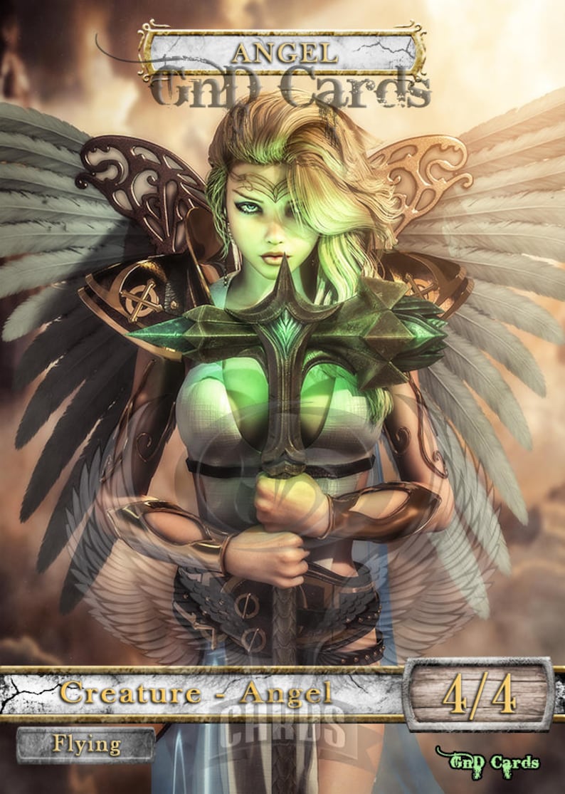 1x Angel #22 *FOIL LAMINATED* Custom Altered Tokens M19 for Resplendent Angel