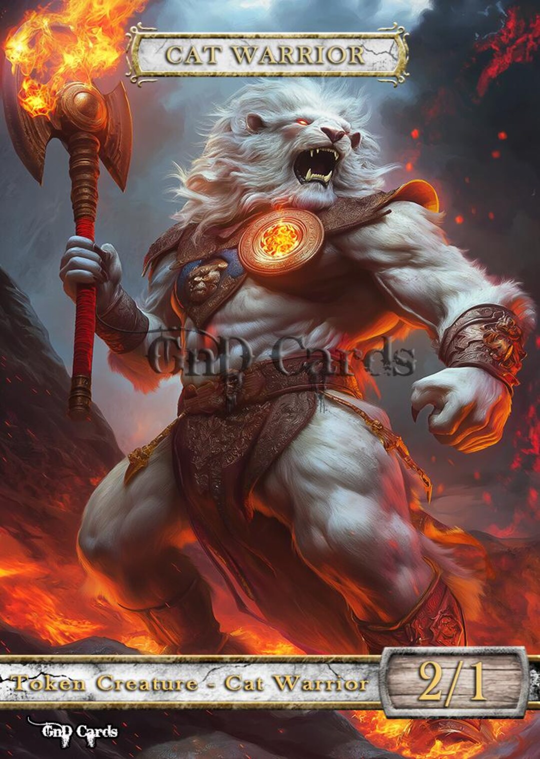 Cat Warrior #7 TCG Token Custom Altered - Etsy