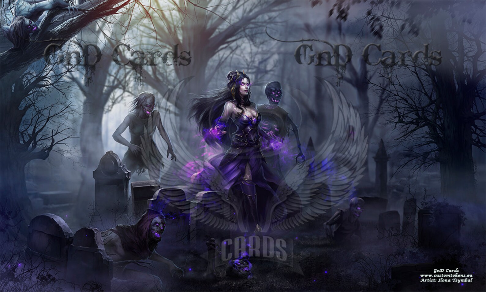 Custom Playmat Necromancer MTG Etsy