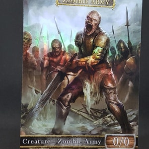 1x Zombie Army #1 *FOIL LAMINATED* Custom veränderter Token
