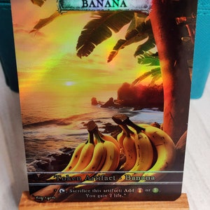 1x oeuvre d'art IA banane n°4 * LAMINÉ * Jeton modifié personnalisé