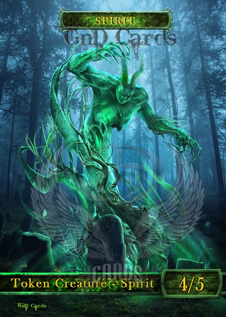 Spirit #23 Green TCG Token Custom Altered - Etsy