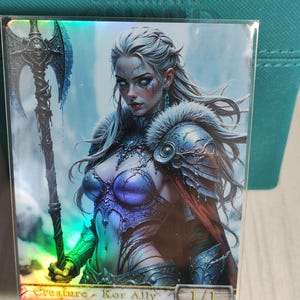1x Kor Ally #9 *LAMINATO CON FOGLIO* Gettone modificato personalizzato