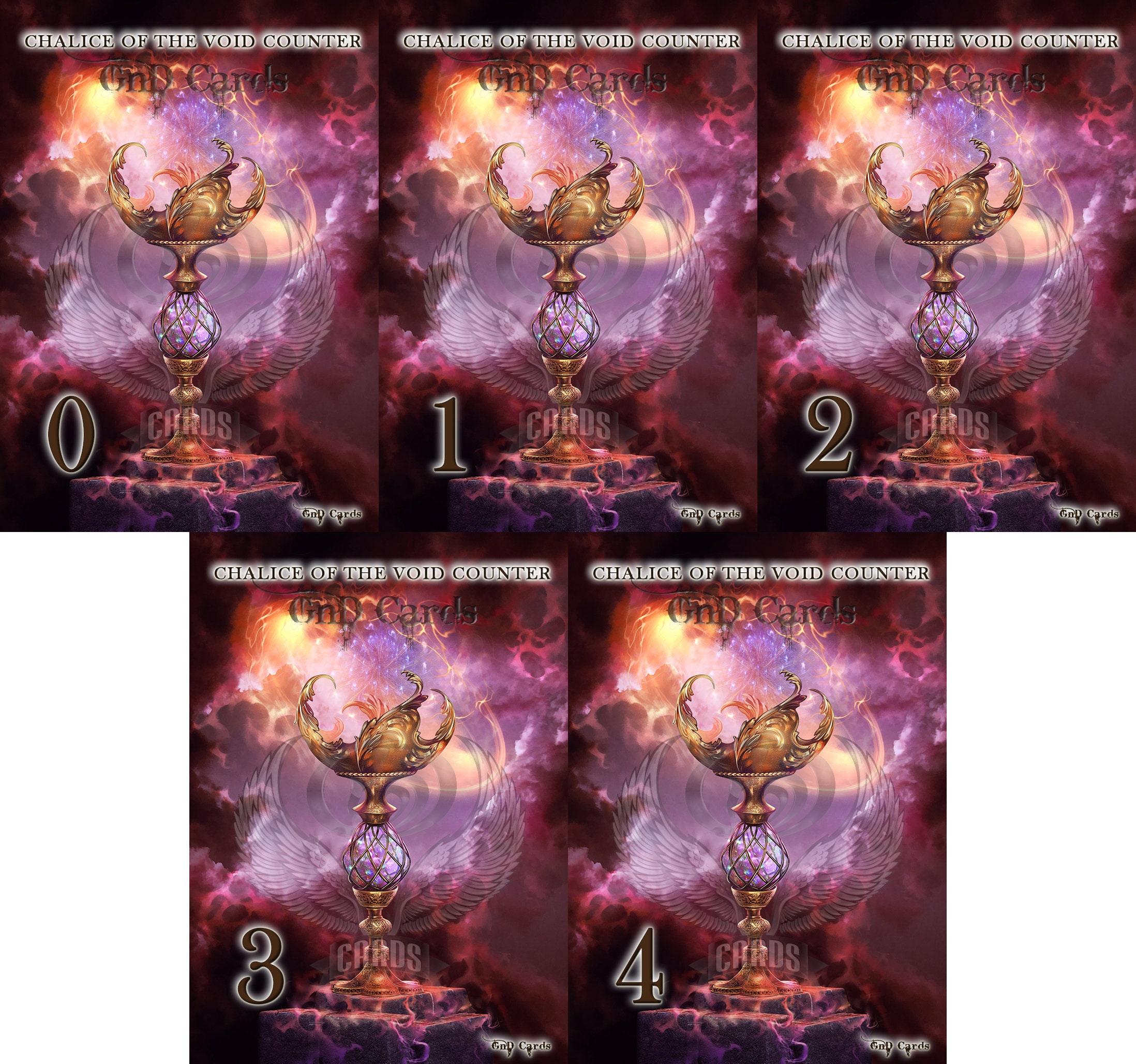 Chalice of the Void COUNTERS (5 Tokens) TCG Tokens Custom Altered 