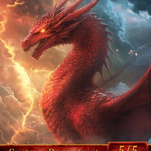 Red Dragon Spirit #4 TCG Token Custom Altered