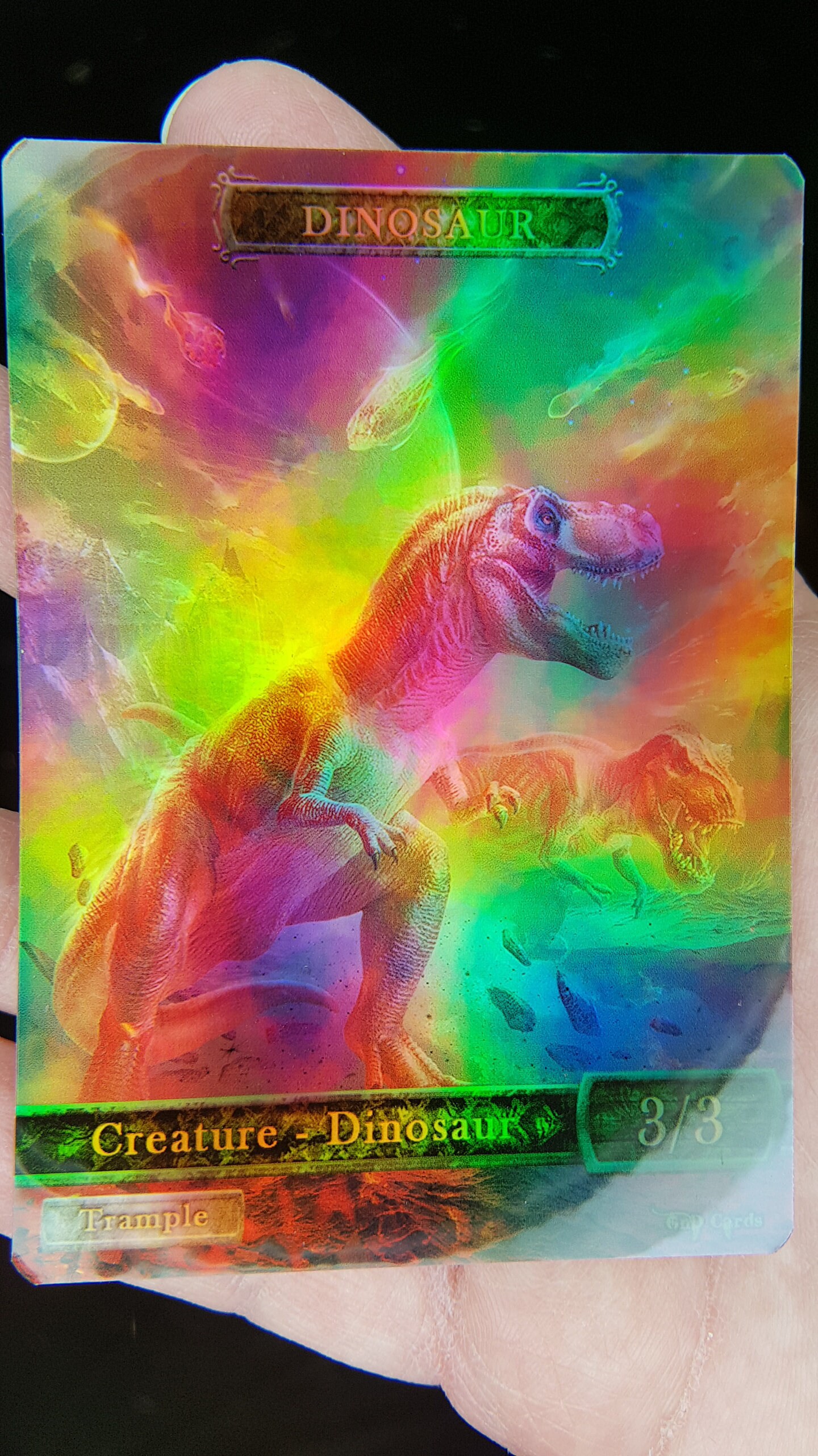 1x Dinosaur 4 FOIL LAMINATED Custom Altered Token Etsy