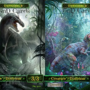 Fichas TCG de paquete de dinosaurios personalizadas alteradas