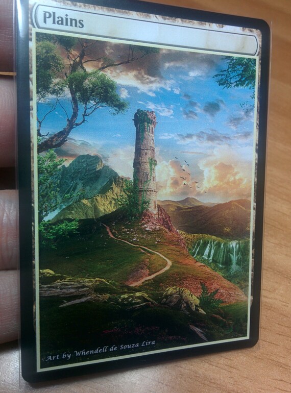 1x Plains #5.2 Extended Textless Full Art Custom Altered Basic Land MTG