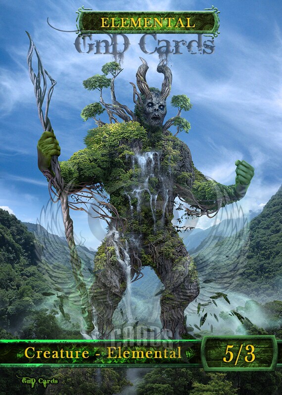 Green Elemental #6 TCG Token Custom Altered - Etsy