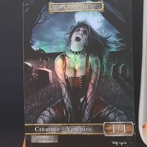 1x Vampir #4 *FOIL LAMINATED* Custom veränderter Token