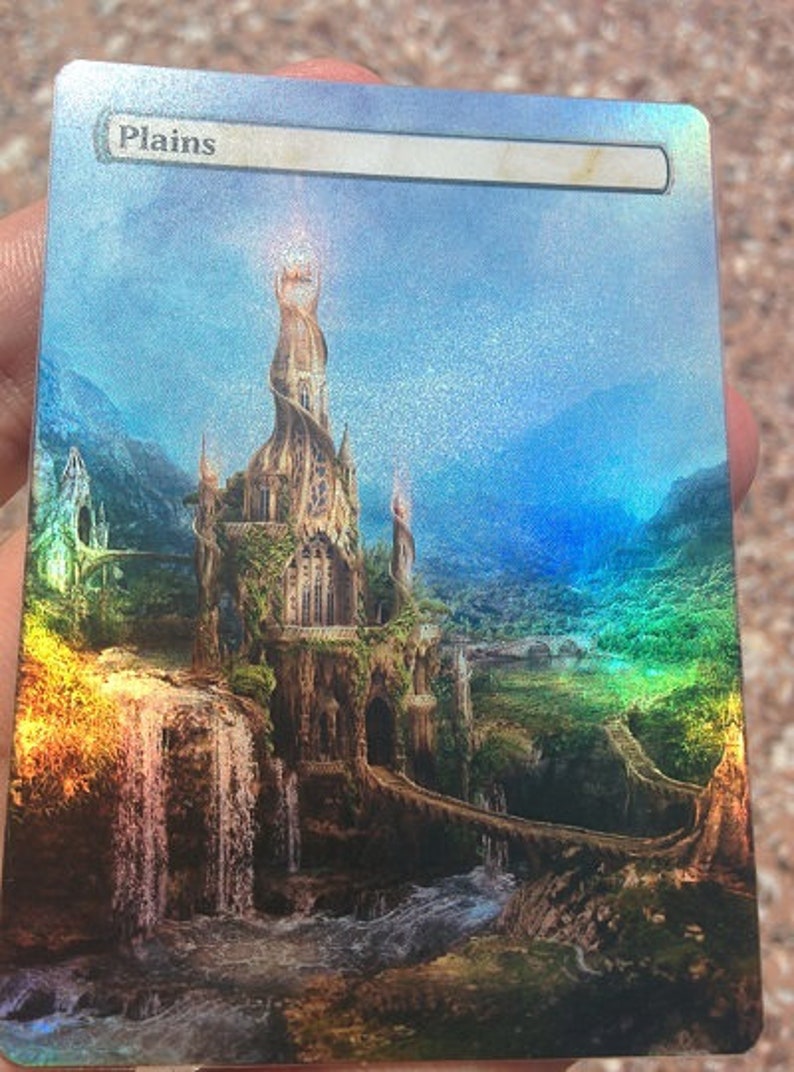 1x Plains #10 *FOIL* Borderless Full Art Custom Altered Basic Land MTG