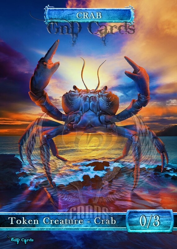 Crab TCG Token Custom Altered - Etsy