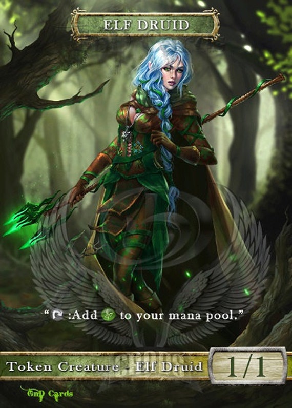 3x Elf Druid 3 Custom Altered Tokens MTG for Freyalise | Etsy