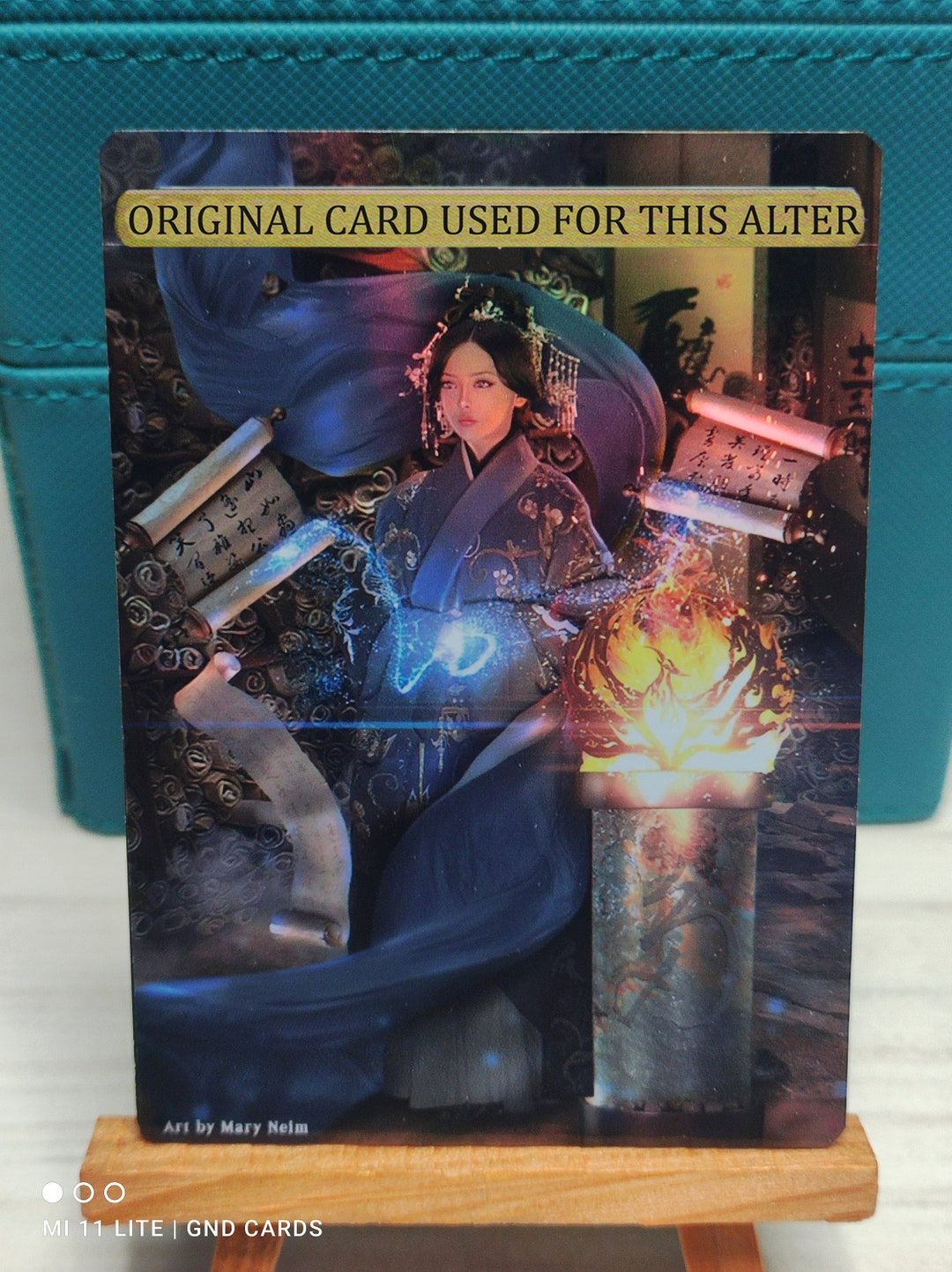 1x Foil Altered Art Azami Lady of Scrolls (non Foil Into Foil