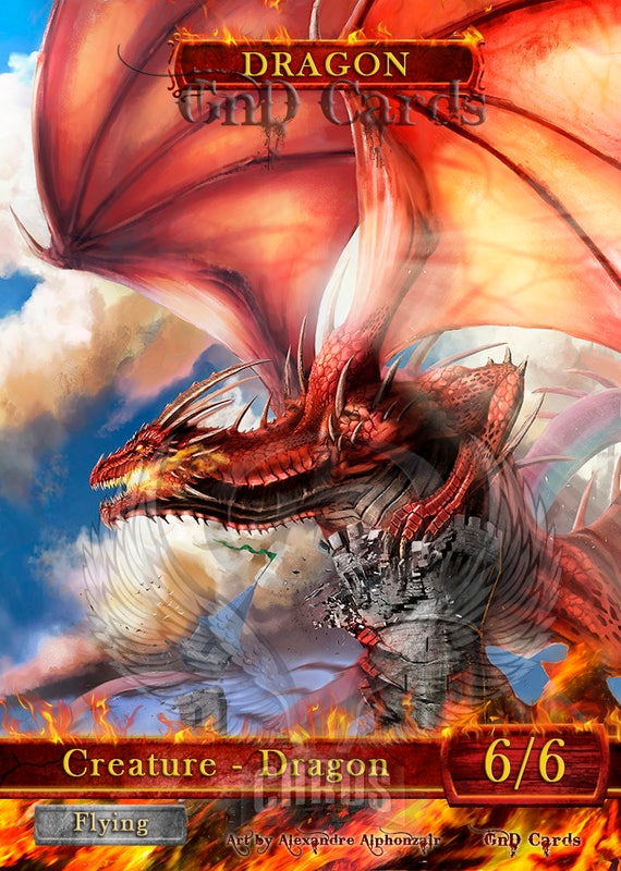 Dragon #6.3 TCG Token Custom Altered - Etsy