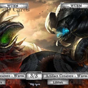 Artifact Wurms #2 TCG Tokens Custom Altered (2 tokens - 1 of each)