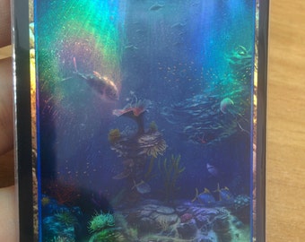 1x Island #4 *FOIL* Extended Textless Full Art Custom Altered Basic Land MTG