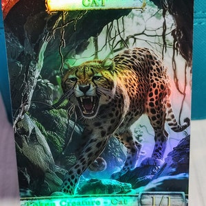 1x jeton modifié personnalisé Cat #13 *LAMINÉ* (pour Ocelot Pride)