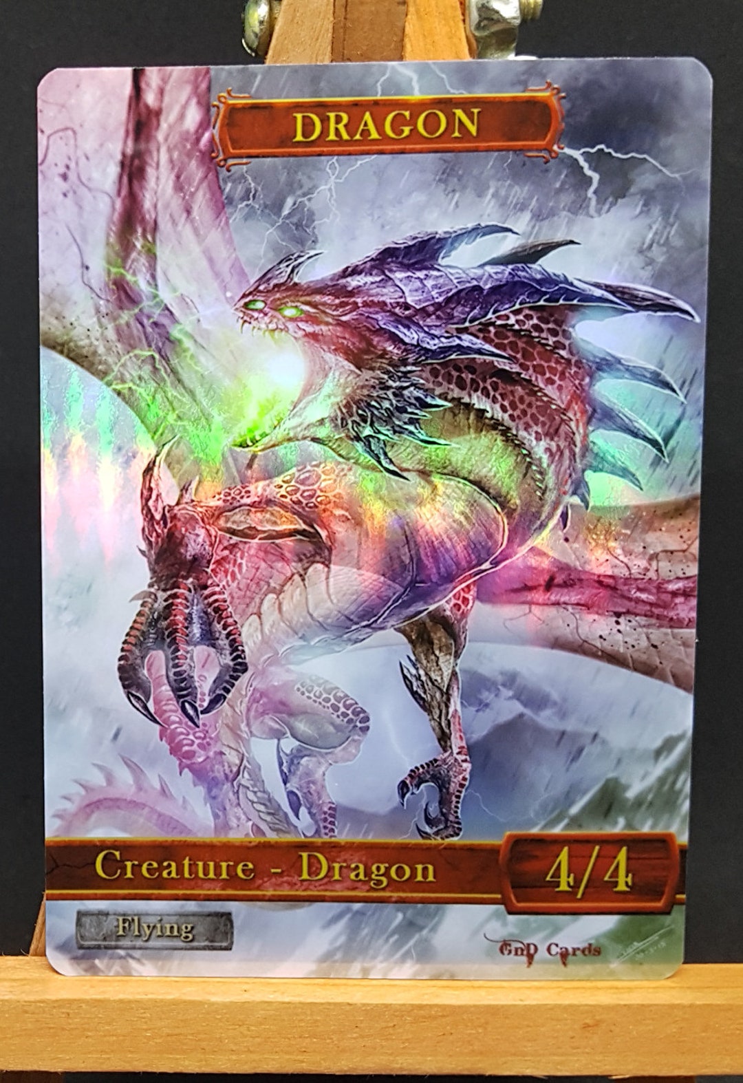 1x *foil* Dragon #3 Custom Altered Token - Etsy