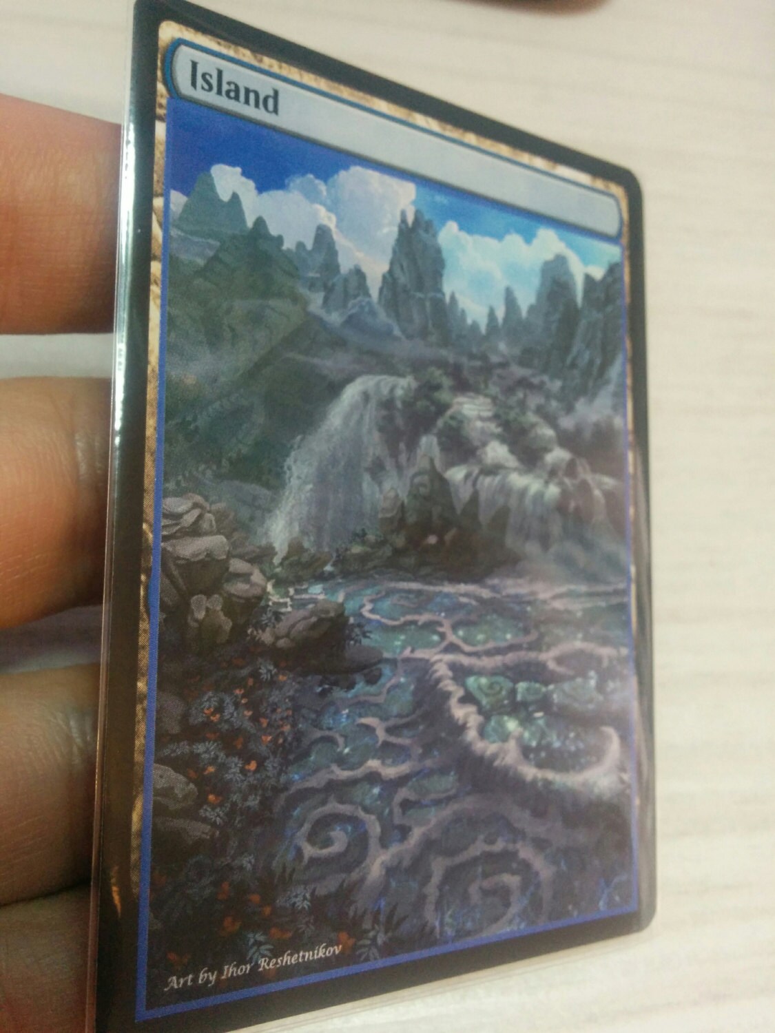 1x Wastes 3 Extended Textless Full Art Custom Altered Basic Land MTG