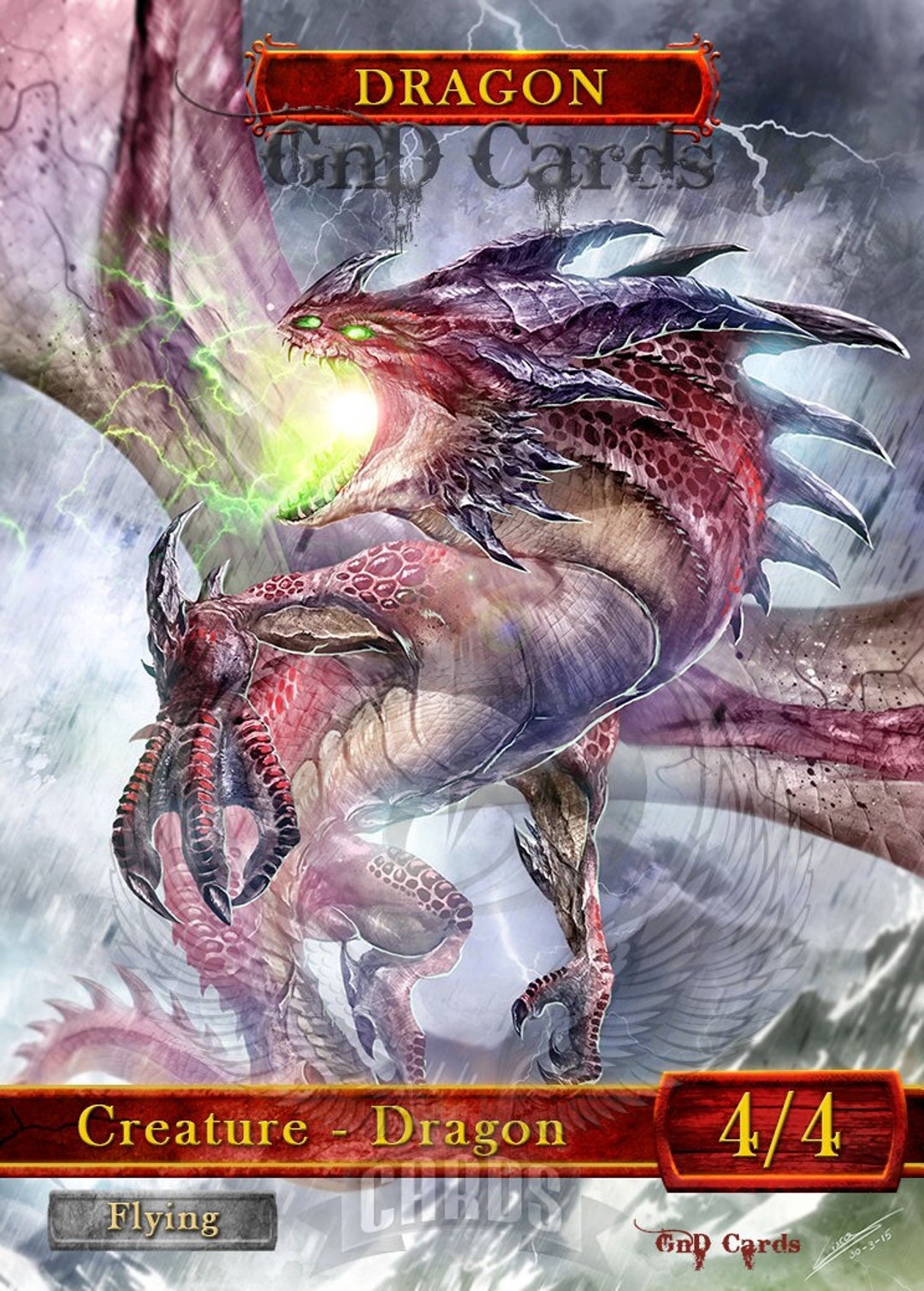 Dragon #3 TCG Token Custom Altered - Etsy