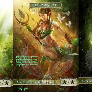 Elemental Pack G/W Tcg Tokens Individuell verändert