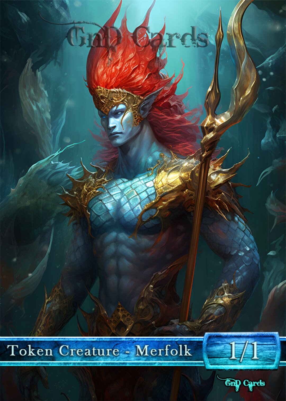 Merfolk 16 TCG Token Custom Altered - Etsy