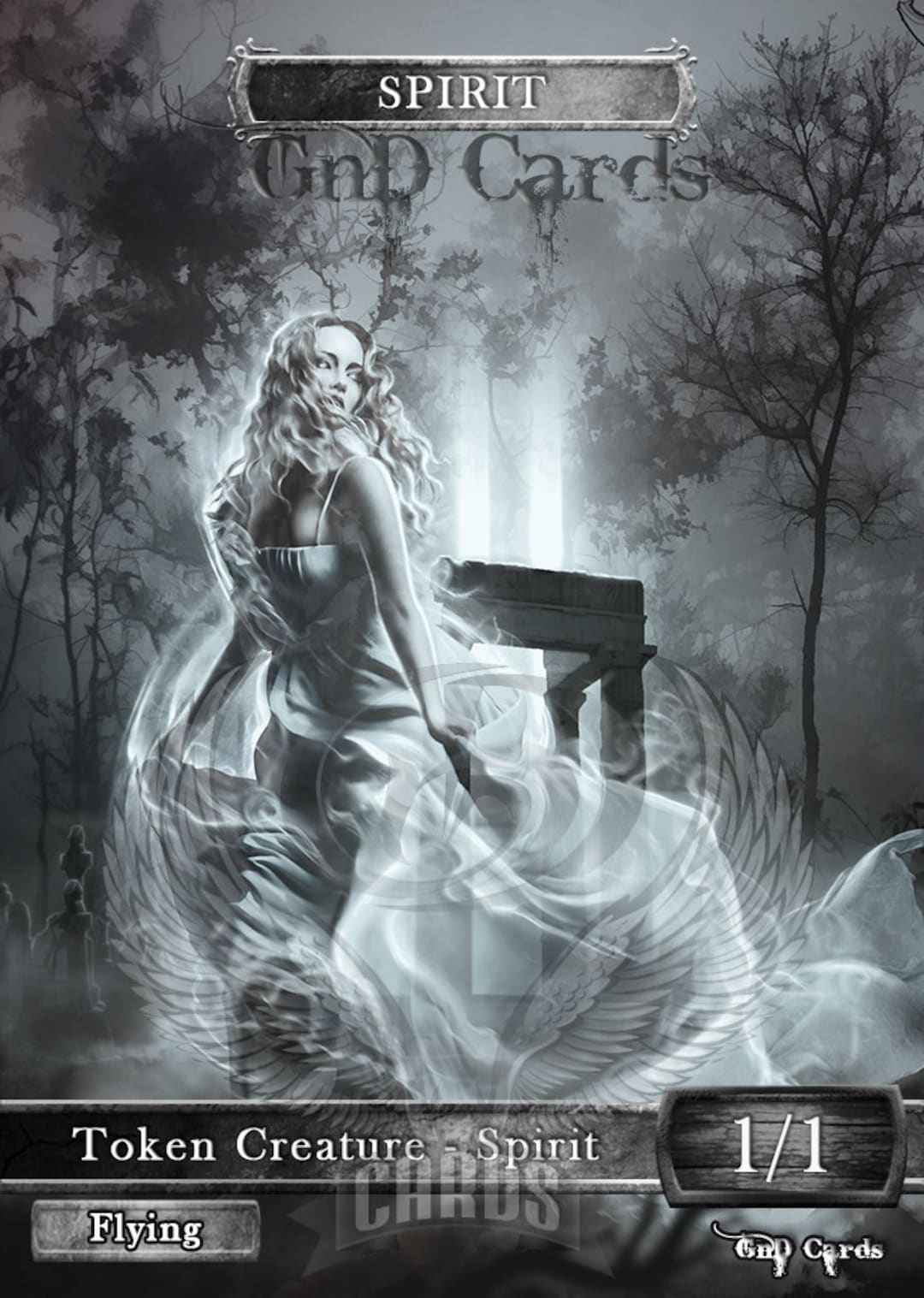 Black White Spirit #14 TCG Token Custom Altered - Etsy