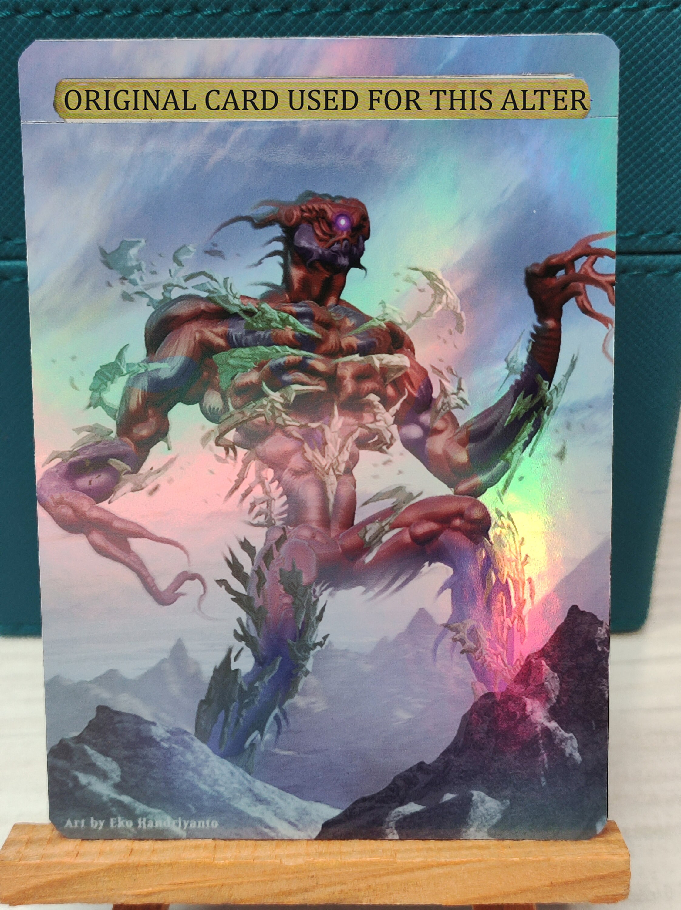 1x Foil Altered Art Morophon, the Boundless (non-foil Into Foil