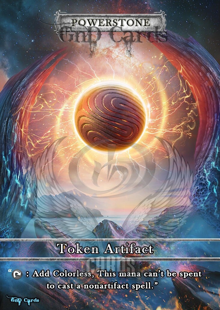 mtg powerstone token cards Stainless Steel Powerstone Token - Metal MTG Tokens main image 0