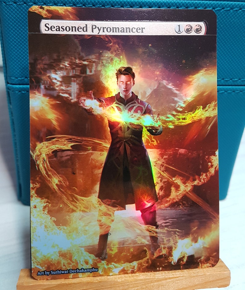 1x Foil Full Art Altered Seasoned Pyromancer MTG Non-foil into Foil