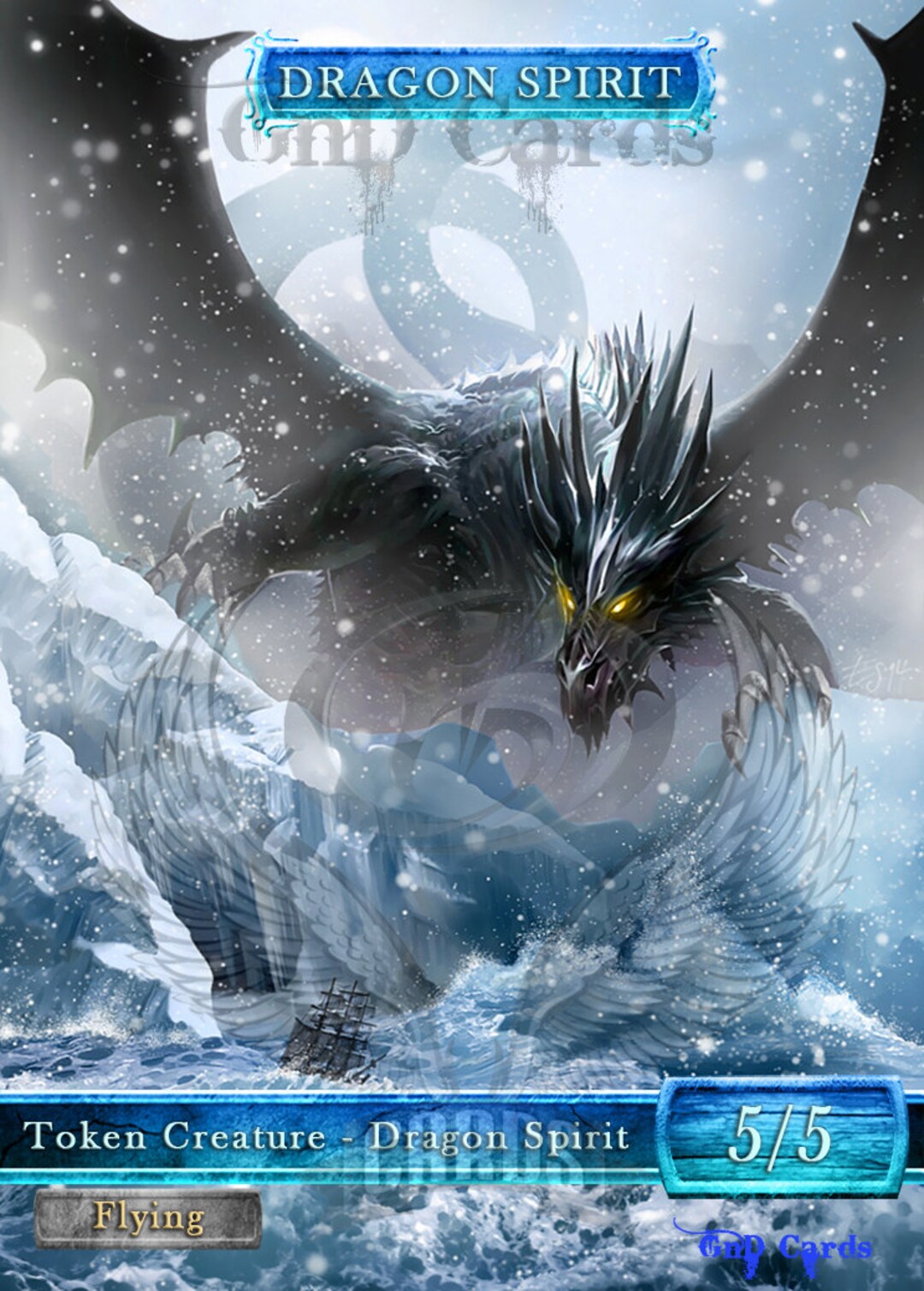 1x Dragon Spirit Token Custom Altered - Etsy