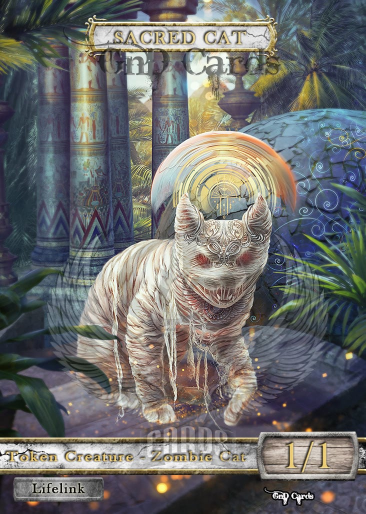 3x Sacred Cats Embalmed TOKENS Custom Altered Etsy UK