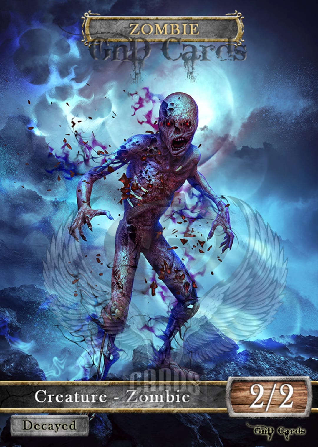 3x Zombie 18 Decayed Custom Altered Tokens Etsy