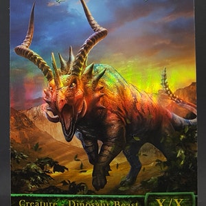 1x Dinosaur Beast #1 *LAMINATO CON FOGLIO* Gettone modificato personalizzato