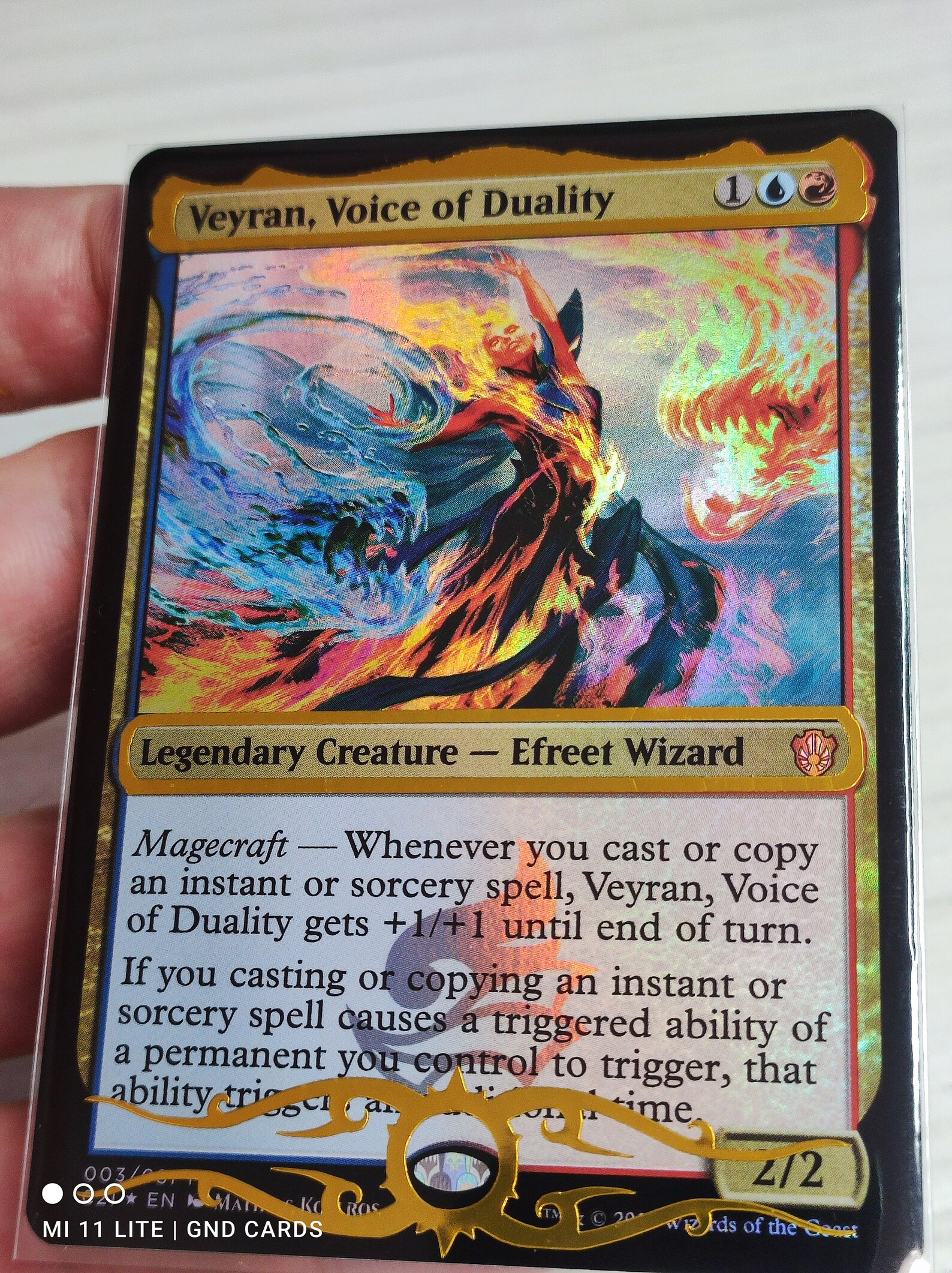 1x Veyran Voice of Duality Foil Gold Vinyl Alter MTG Etsy UK