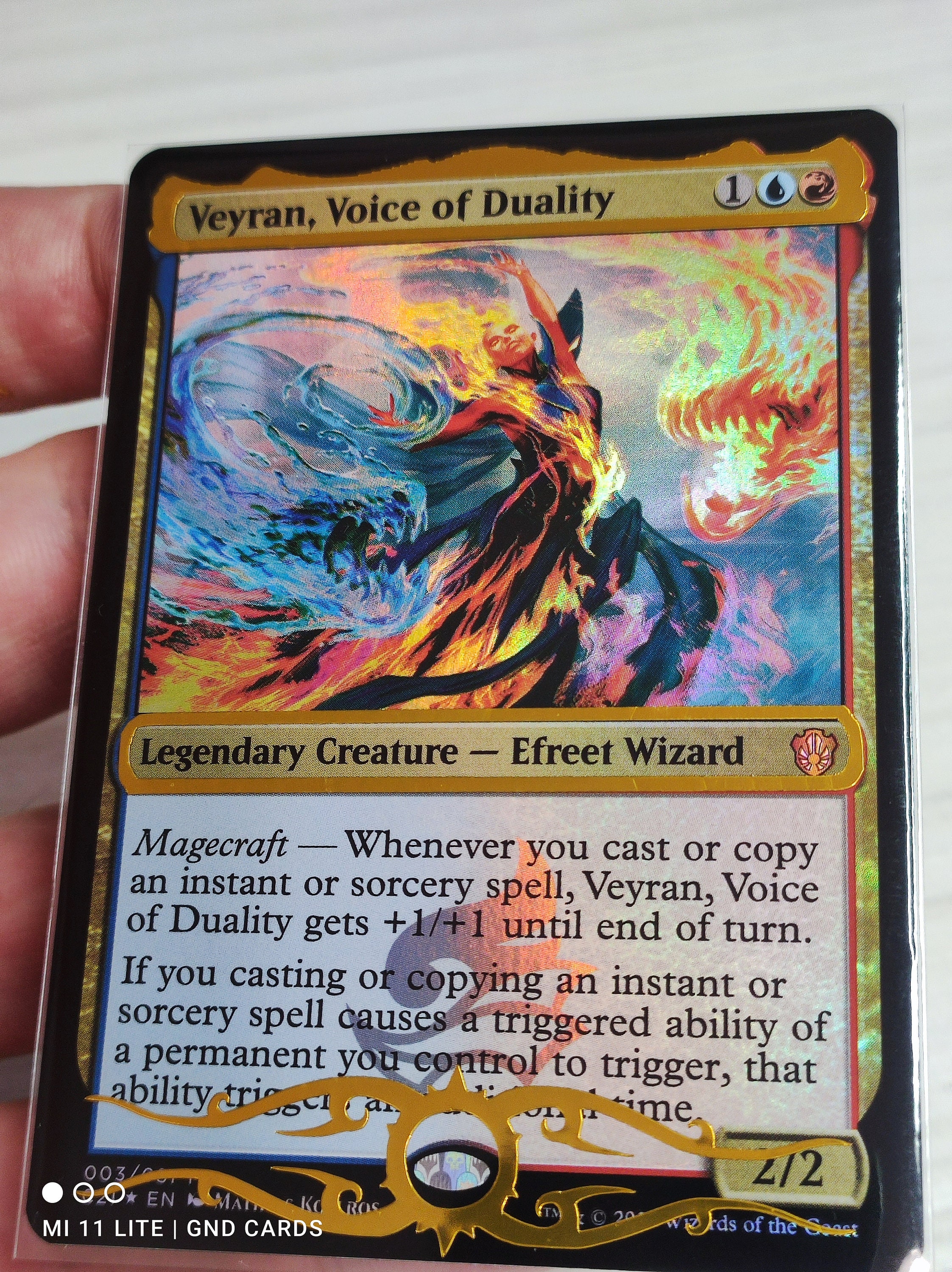 1x Veyran Voice of Duality Foil Gold Vinyl Alter MTG | Etsy