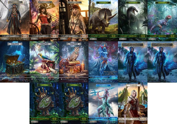 3x Dinosaur #3 Custom Altered Tokens MTG Ixalan