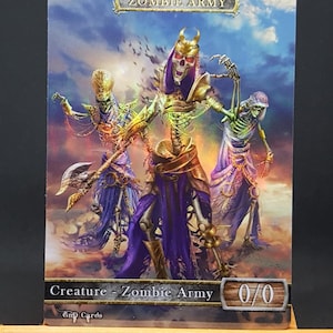 1x Zombie Army #2 *FOIL LAMINATED* Custom veränderter Token
