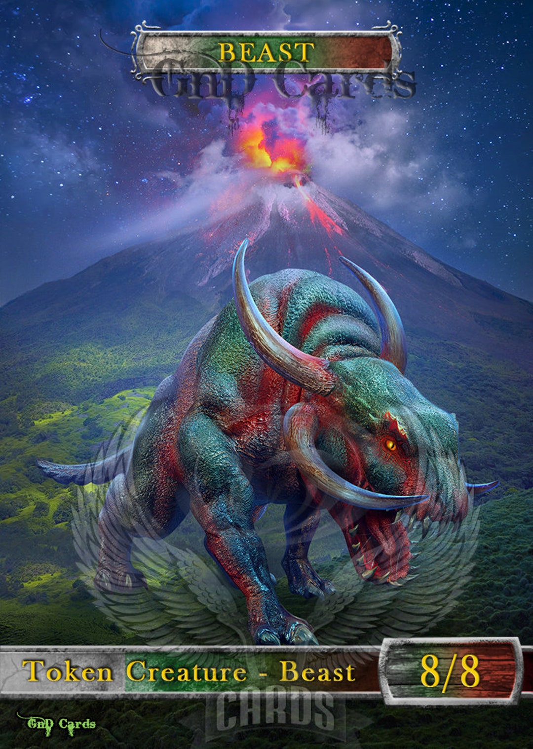 Beast #12 TCG Token Custom Altered - Etsy