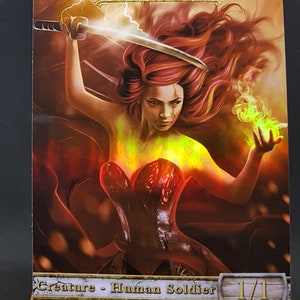 1x Human Soldier #1 **FOIL LAMINATED** Custom Token