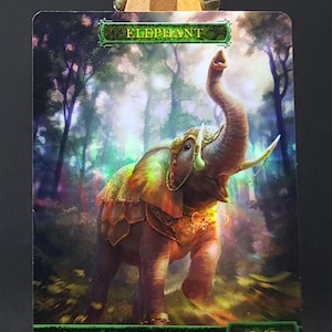1x elefante *LAMINADO CON LÁMINA* Ficha personalizada modificada