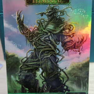 1x Green Elemental #1 *FOIL Laminated* Custom Altered Token (for Titania, Protector of Argoth)